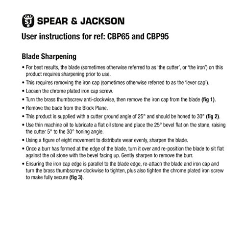 Spear & Jackson Spare Blade to Fit CBP65 65 Block Plane 1
