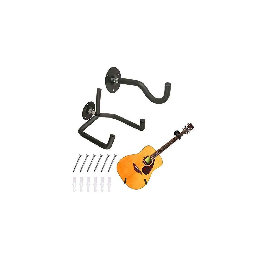 TTCRII Guitar Wall Mount Horizontal Hanger Acoustic Electric Classical Guitar Hooks Wall Hangers Rack Stand Metal Guitars Holder Wall Bracket Display