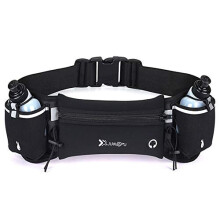 Running Belt with Water Bottles2 X 175ml6oz Hydration Belt Fanny Waist Pack Bag Waterproof Adjustable Sports Waist Pouch for Running Cycling Fitness