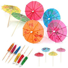 25PCS Cocktail Umbrellas for Drinks Colourful Paper Drinks Umbrellas