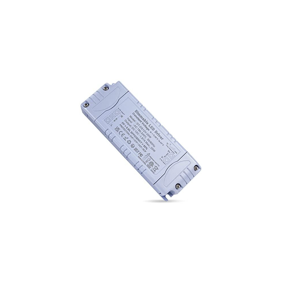 Led Driver 12V Dimmable Triac 20W 167A Led Transformer 240 To 12V Constant Voltage Thin Led Power Supply Low Voltage Transformer For Led Strip Lights 5060869020187