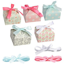 20 Pieces Wedding Favour Boxes Small Gift Boxes with RibbonCandy Boxes Party Favour Boxes Use for Dessert Birthday Gifts Party Wedding Christmas
