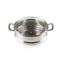 3Ply Stainless Steel Large Multi Steamer with Glass Lid 24 cm 96101924001000