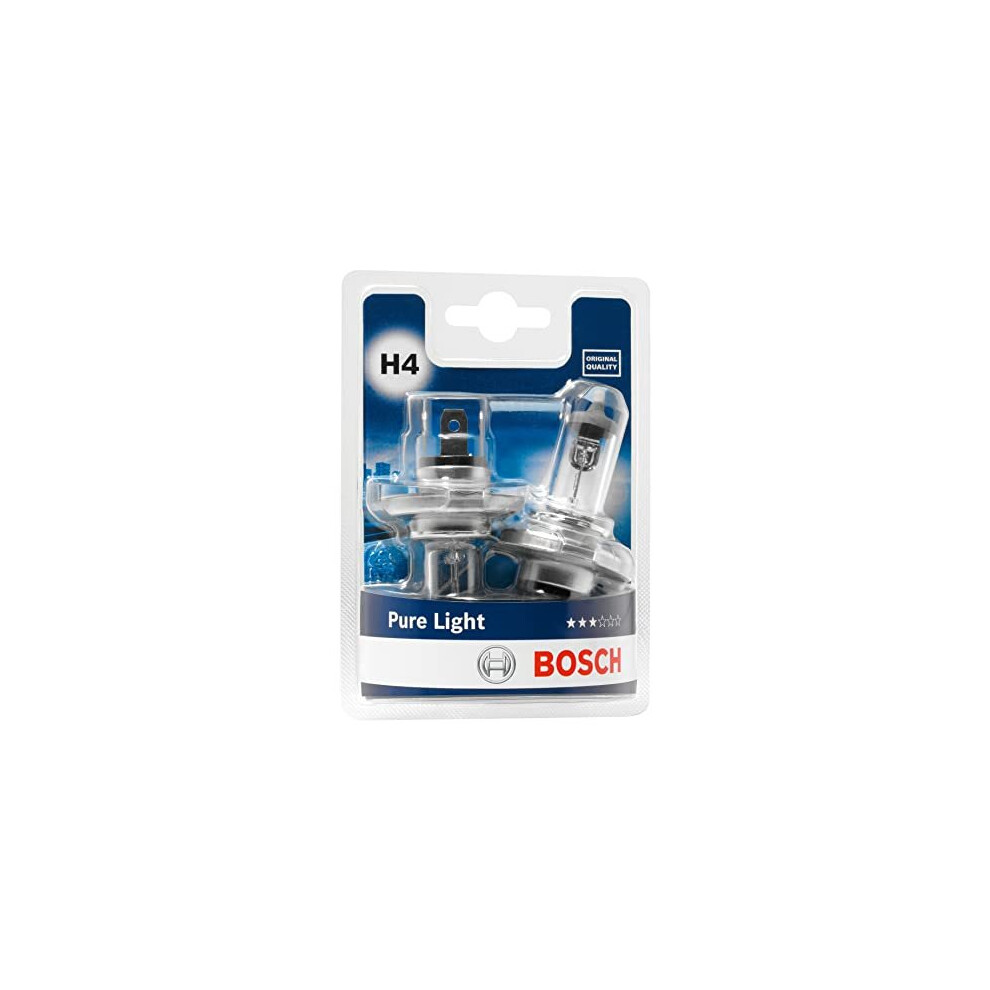 Bosch H4 472 Pure Light Headlight Bulbs 12 V 6055 W P43t 2 Bulbs