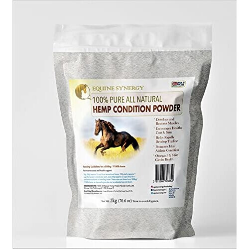 Pure Hemp Conditioning Powder For Horses And Ponies 2 Kg All Natural 