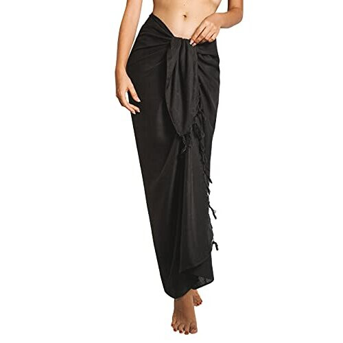 Womens Beach Pareos Sarong Sheer Long Swimsuit Cover Ups Bikini Wrap