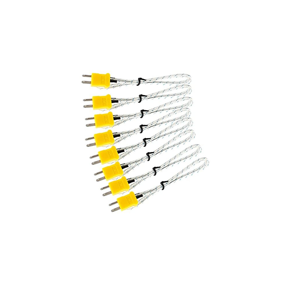 8Pcs 1M K Type Thermocouple Probe K Type Temperature Sensor Thermocouple Type K Wire K Type Connector Measure Range 50400C 719710251557
