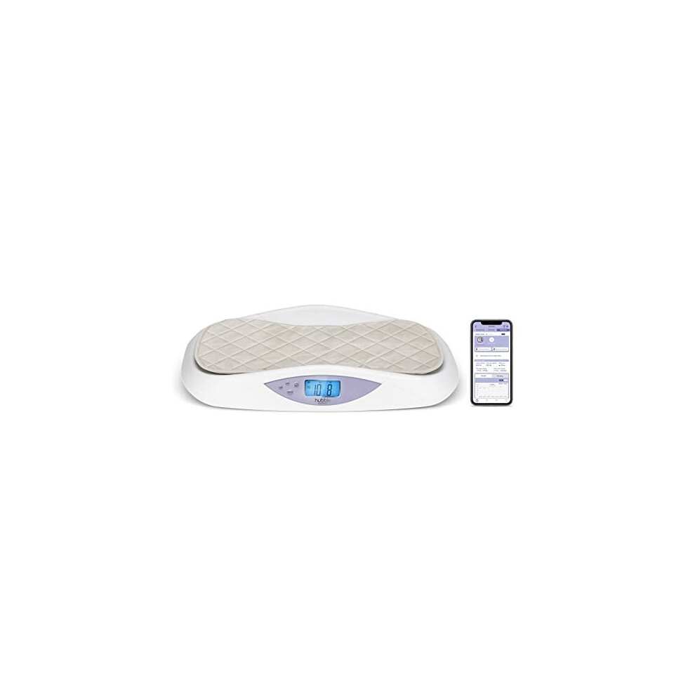 Hubble Connected Grow Smart Bluetooth Baby Scales With Lcd Display Weight Tracking Smart Scales Soft Changing Pad Tare Hold Digital Scales And 4 Sensor