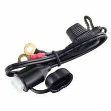 Motorcycle Bike Fused Battery Charger Lead For Oximiser Maximiser OF703 Black