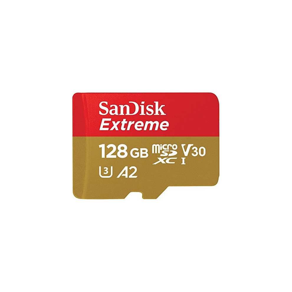128GB Extreme microSDXC card for Mobile Gaming up to 190MBs with A2 App Performance UHSI Class 10 U3 V30