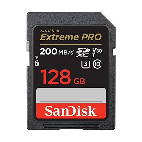 128GB Extreme PRO SDXC card RescuePRO Deluxe up to 200MBs UHSI Class 10 U3 V30