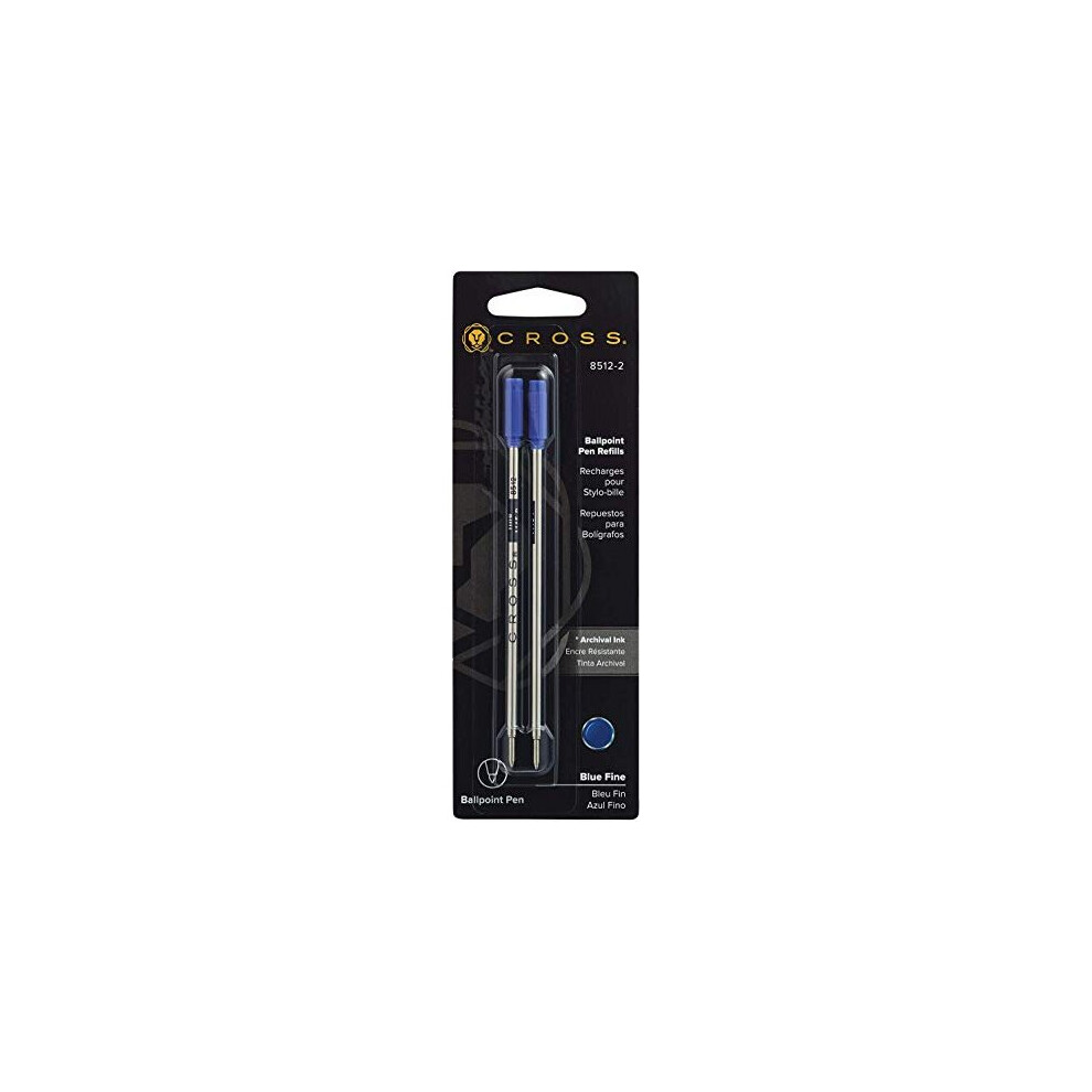 Cross Ballpoint Pen Refill Pack Of 2 Fine Blue