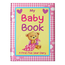 Brown Watson Baby Record Book Baby Keepsake Diary Birth to 5 Yrs Pink