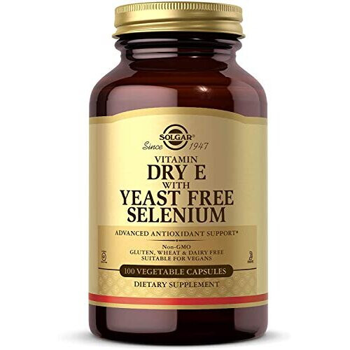 Solgar Vitamin E with Yeast Free Selenium Vegetable Capsules Pack of 100