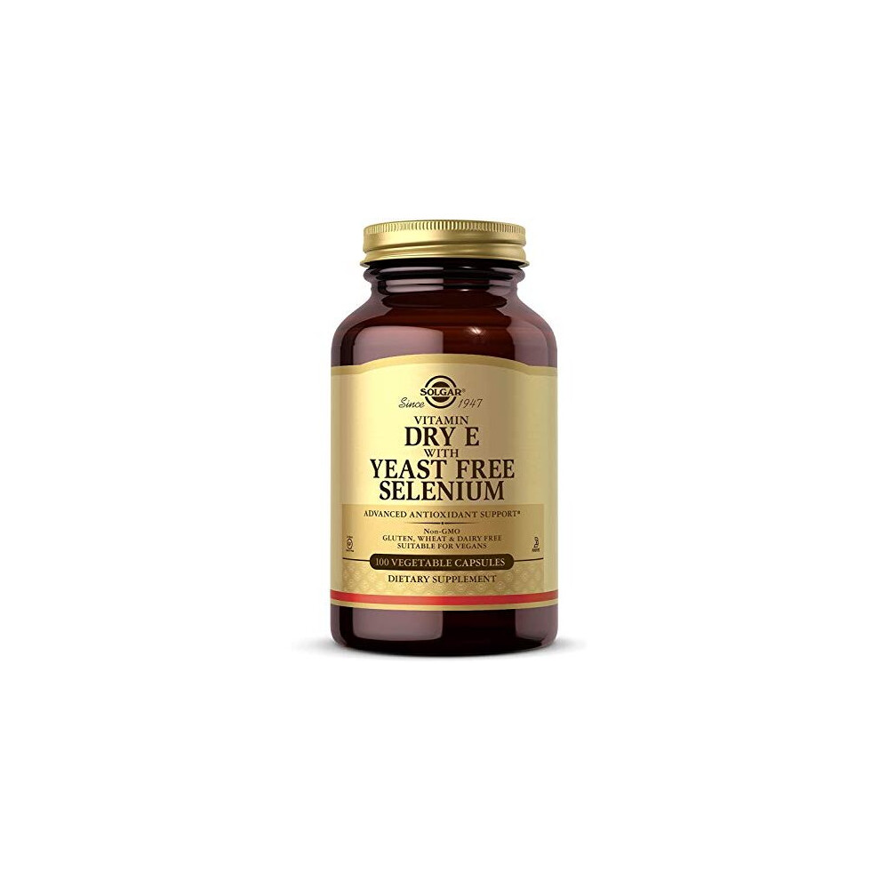 Solgar Vitamin E With Yeast Free Selenium Vegetable Capsules Pack Of 100