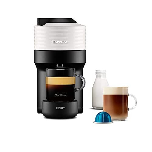 Nespresso Vertuo Pop Coffee Pod Machine by Krups Coconut White XN920140