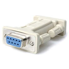 NM9FF DB9 RS232 Serial Null Modem Adapter FF Null Modem Adapter DB9 F to DB9 F White
