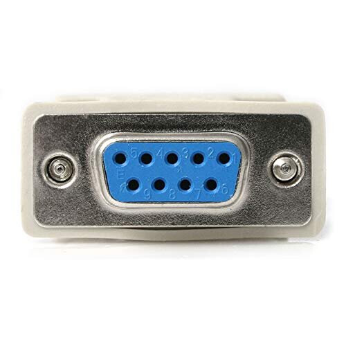 StarTech.com NM9FF DB9 RS232 Serial Null Modem Adapter FF Null Modem Adapter DB9 F to DB9 F White 2