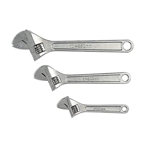 Silverline WR03 Adjustable Wrench Set 3pce 150 200 and 250 mm 1