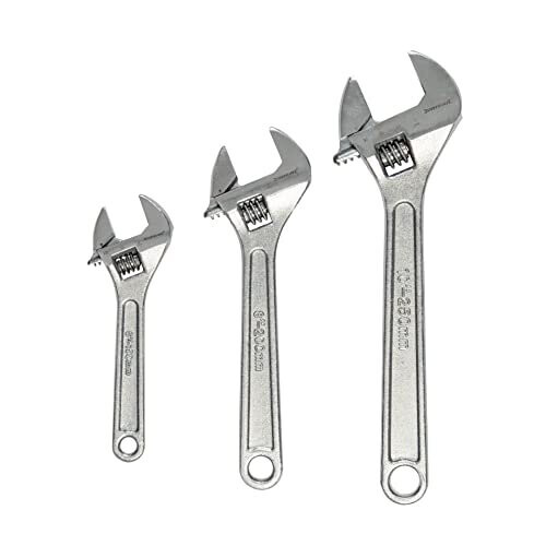 Silverline WR03 Adjustable Wrench Set 3pce 150 200 and 250 mm 2