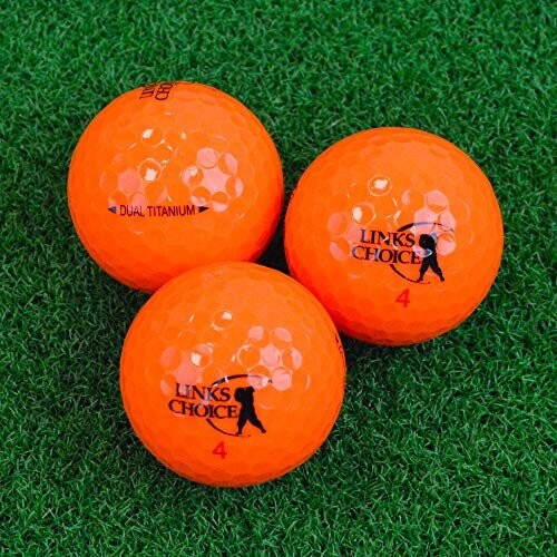 12 Links Choice Orange Coloured Golf Balls 2
