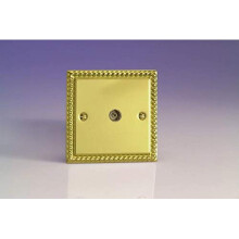 Varilight Classic Georgian Brass 1-Gang TV Socket, Co-Axial 1-Gang TV Socket, Co-Axial