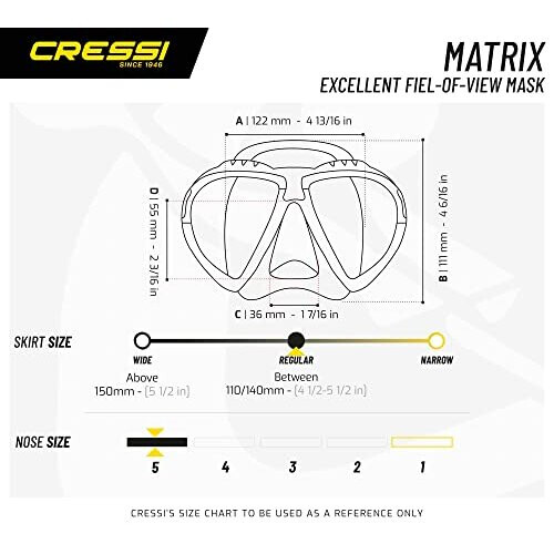 Cressi Adult Matrix Snorkelling Mask Black 2
