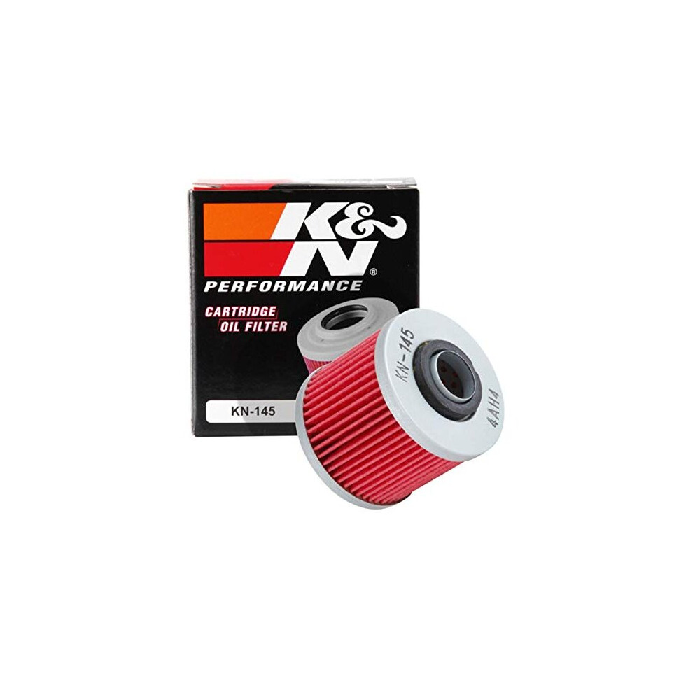 Powersports Oil Filter Cartridge 55x71mm compatible with Yamaha Aprilia Jawa Derbi Keeway KN145 Black