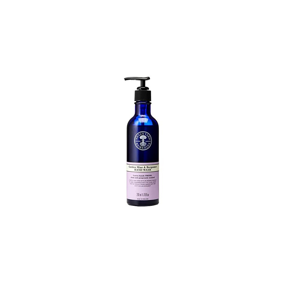 Neals Yard Remedies Garden Mint Bergamot Hand Wash Pump Organic Hand Wash with Organic Garden Mint and Bergamot Essential Oils Vegan Hand Wash Made