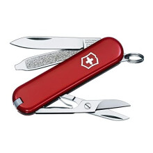 Classic SD Swiss Army Pocket Knife Small Multi Tool 7 Functions Scissors Nail File Red