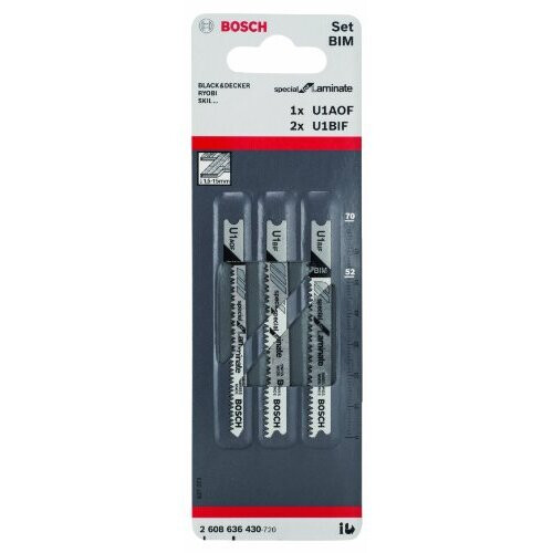 Bosch 2608636430 Laminate Jigsaw Blades 2 x U1 BIF 1 x U1 AOF on OnBuy