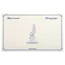 Jacques Herbin Ref 25500T Blotter Paper Pack of 10 White 240gsm 12 x 16cm in Size Allows You To Dry Excess Ink Porous Absorbant Paper Avoid Stains