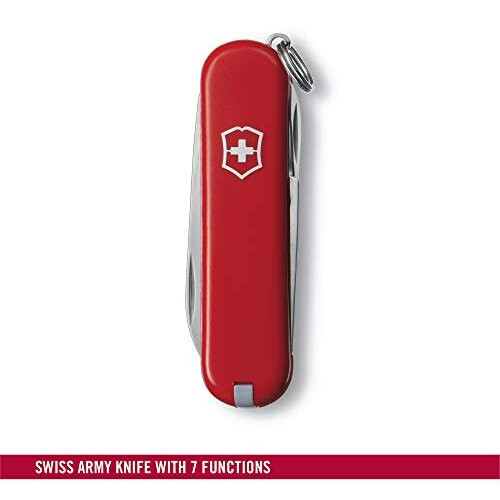 Victorinox Classic SD Swiss Army Pocket Knife Small Multi Tool 7 Functions Scissors Nail File Red 1