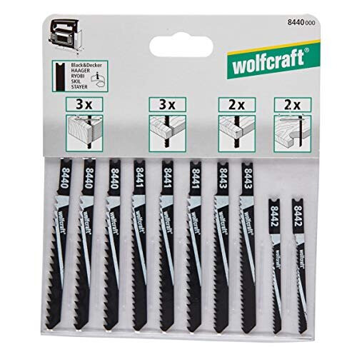 wolfcraft Jigsaw Blade Set 10 Pcs Ushank I 8440000 1