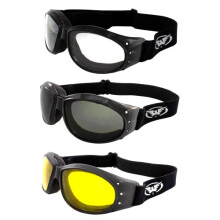 Global Vision Eliminator Occhiali Moto Padded Bundle per Giorno e Notte (Chiari-Fumè-Gialli)