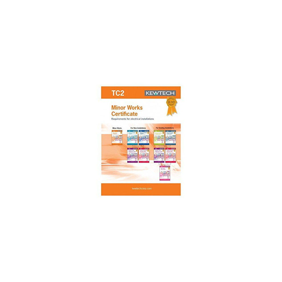 Kewtech Electrical Installation Minor Works Certificate Black Small 5060084080546