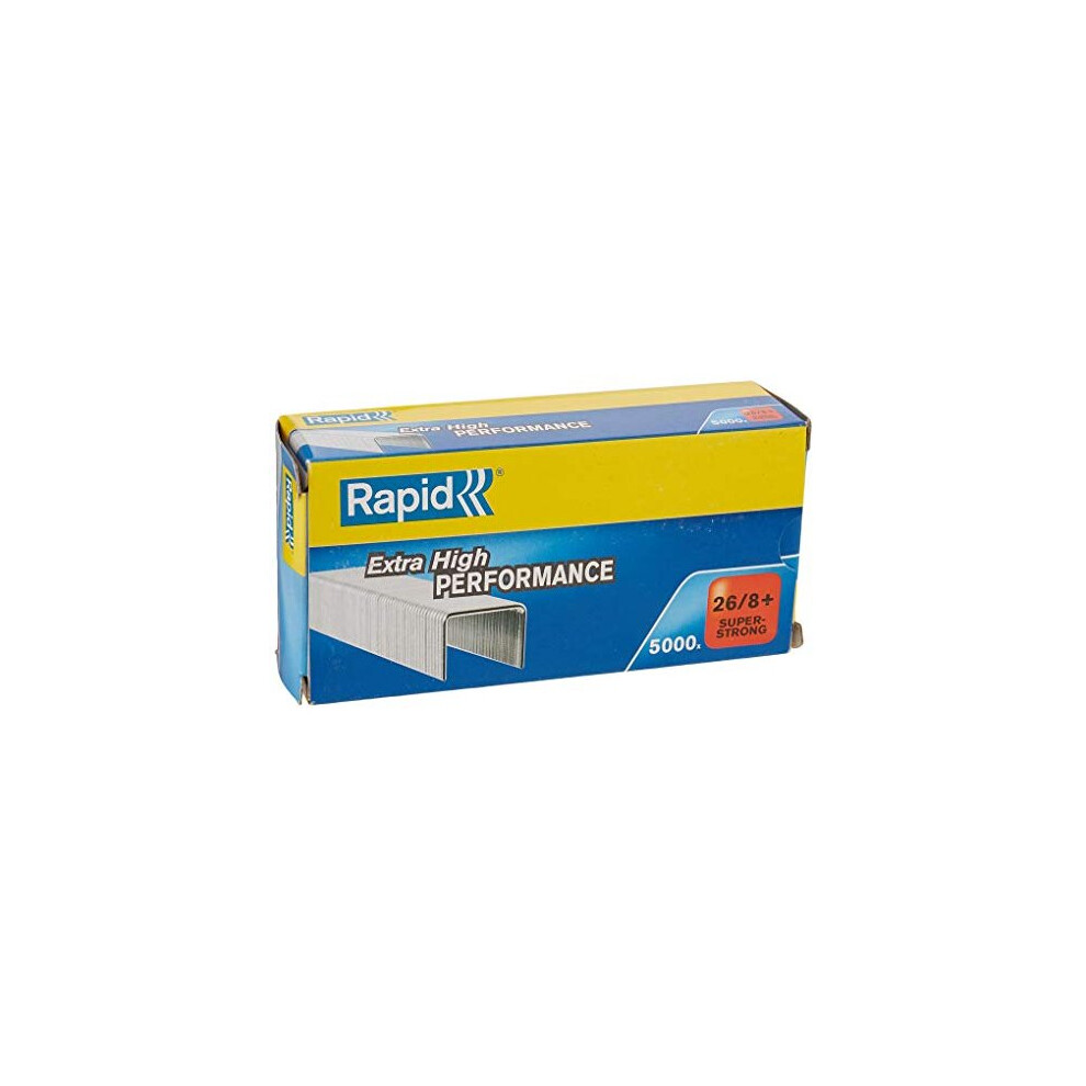 Rapid 268Mm Super Strong Staples For Stapling Up To 50 Sheets Use With Desktop Staplers And Pliers Galvanised Wire Box Of 5000 24862200