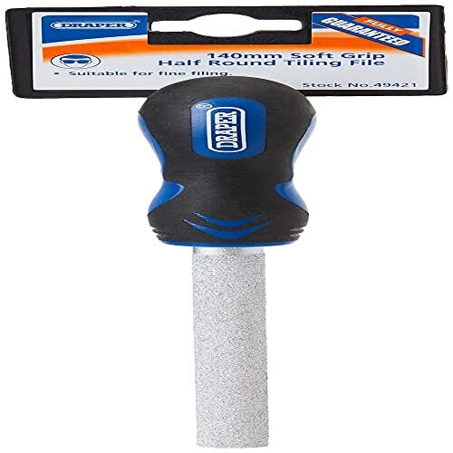 Draper 49421 Soft Grip Half Round Tiling File 140mm Blue