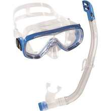 Kids Ondina Vip JrMask SnorkelSnorkeling Combo Set Made in Italy ClearBlue