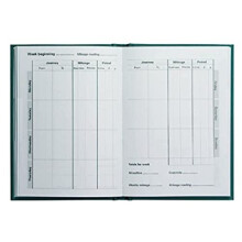 MRB1 Essentials Mileage Record Book Green
