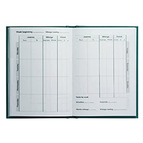 MRB1 Essentials Mileage Record Book Green