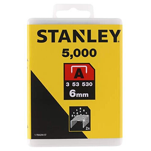 STANLEY Type A Staples Silver 6 mm Set of 5000 Pieces