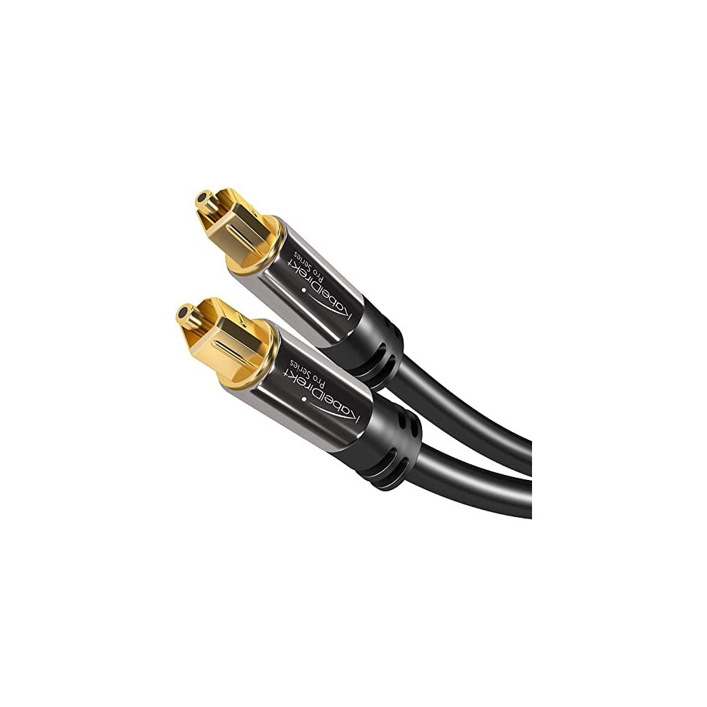 KabelDirekt TOSLINK cable optical audio cable 1m short fibre optic cable for soundbars TOSLINK to TOSLINK digital SPDIF cable stereo systemsamplifiersamps home