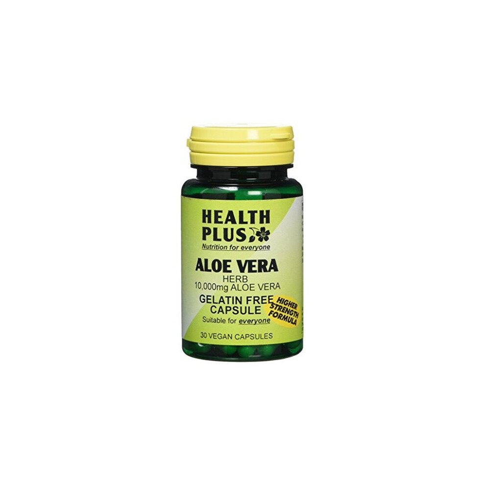 Health Plus Aloe Vera 5000Mg Digestive Health Plant Supplement 30 Gelatin Free Capsules