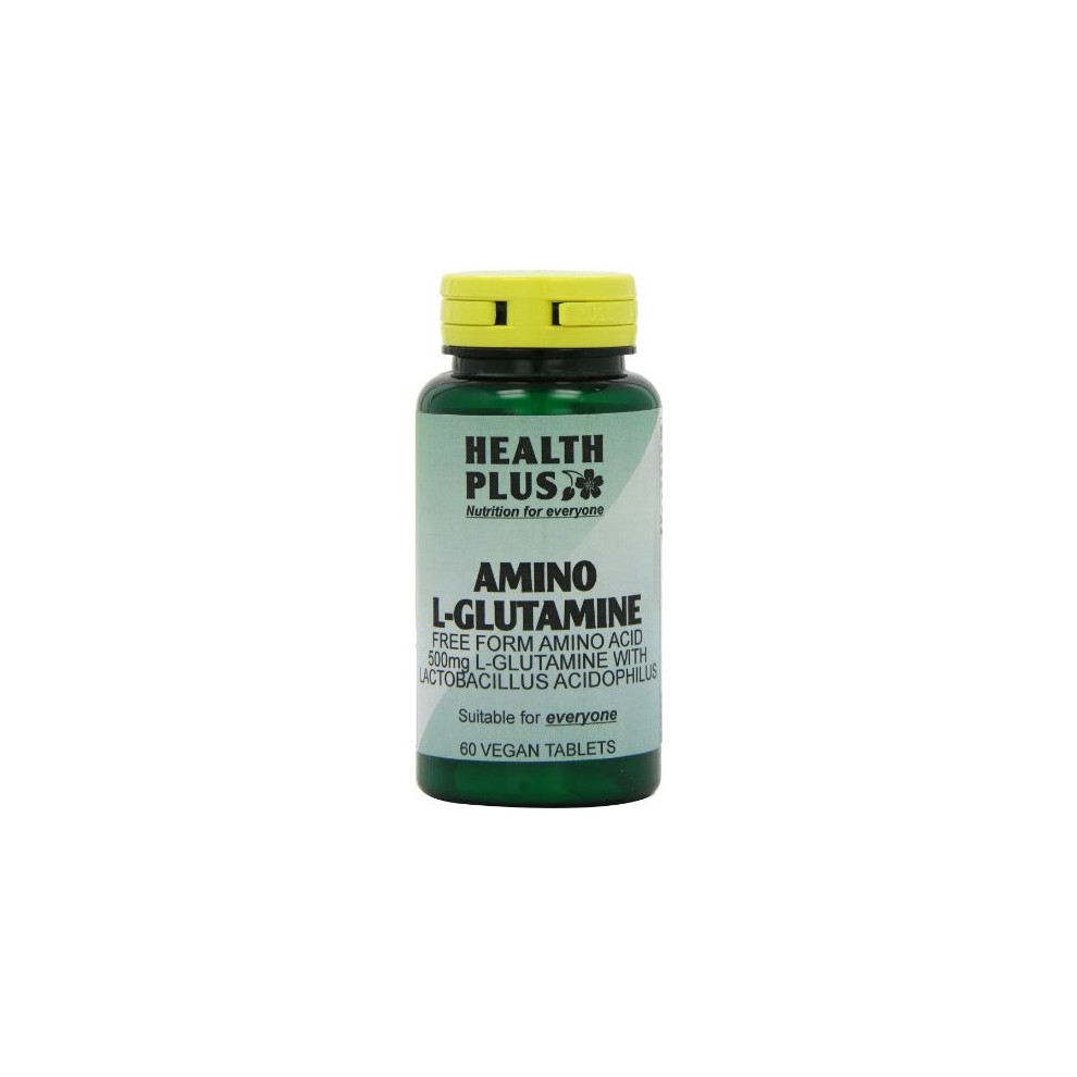 Health Plus Amino Lglutamine 500Mg Amino Acid Supplement 60 Tablets