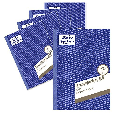 Avery Zweckform 3055 Cash Statement Pad A5 50 Sheets 5Pack