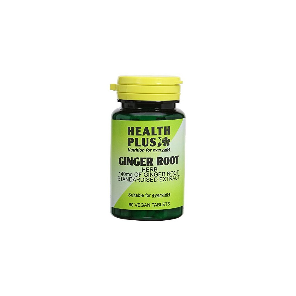 Health Plus Ginger Root 550Mg Digestive Health Plant Supplement 60 Tablets