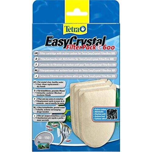 Tetra EasyCrystal Filter Pack 600C 174665 Filter Cartridge with Active Carbon 1