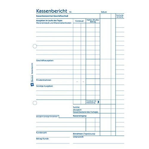 Avery Zweckform 3055 Cash Statement Pad A5 50 Sheets 5Pack 1