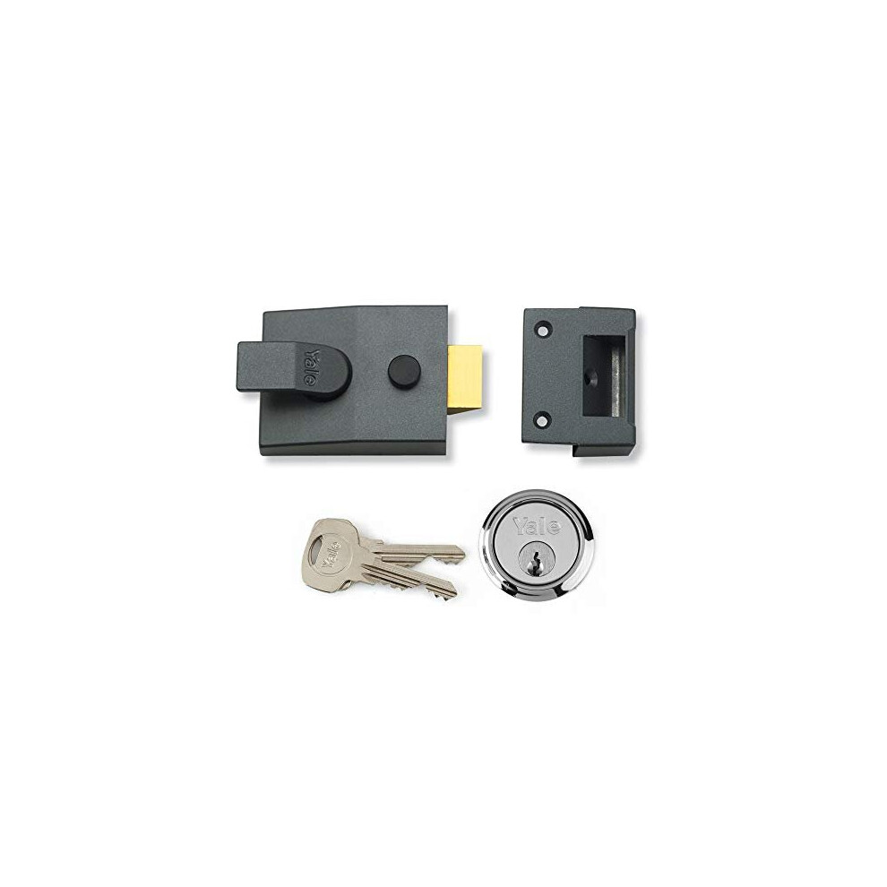 B89DMG60 Deadlocking Nightlatch Case Only 60 mm Backset Dark Metallic Finish High Security